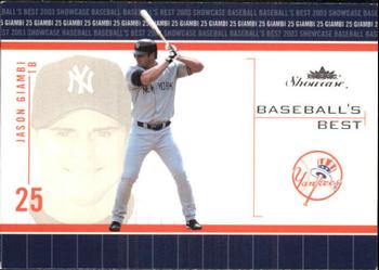 2003 Fleer Showcase - Baseball's Best #9BB Jason Giambi Front
