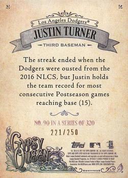 2017 Topps Gypsy Queen - Purple #90 Justin Turner Back