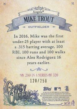 2017 Topps Gypsy Queen - Purple #200 Mike Trout Back