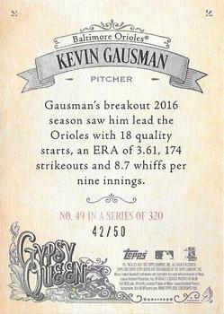 2017 Topps Gypsy Queen - Black and White #49 Kevin Gausman Back