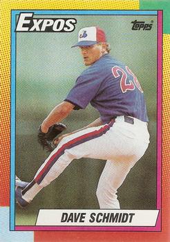 1990 Topps Traded - Gray Card Stock (Pack Version) #112T Dave Schmidt Front