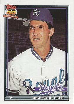 1991 Topps Traded - Gray Card Stock (Pack Version) #12T Mike Boddicker Front