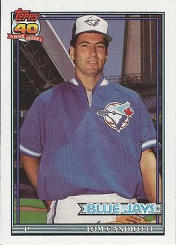 1991 Topps Traded - Gray Card Stock (Pack Version) #18T Tom Candiotti Front