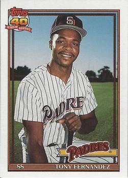 1991 Topps Traded - Gray Card Stock (Pack Version) #41T Tony Fernandez Front