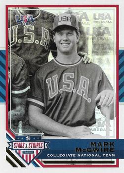 2017 Panini USA Baseball Stars & Stripes - Longevity Team Logo Gold #93 Mark McGwire Front
