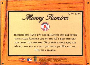 2003 Fleer Tradition - Lumber Company #19 LC Manny Ramirez Back