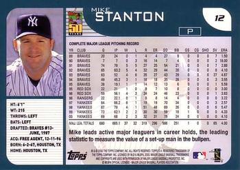 2001 Topps #12 Mike Stanton Back