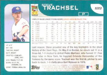 2001 Topps #189 Steve Trachsel Back