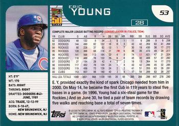 2001 Topps #53 Eric Young Back