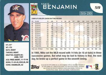 2001 Topps #59 Mike Benjamin Back