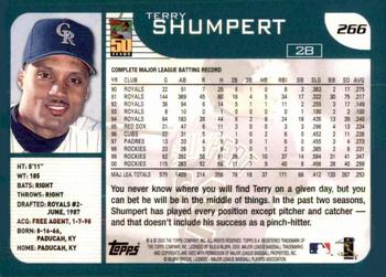 2001 Topps #266 Terry Shumpert Back
