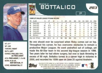 2001 Topps #283 Ricky Bottalico Back