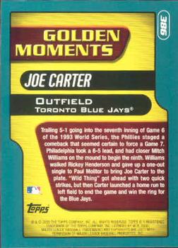 2001 Topps #386 Joe Carter Back