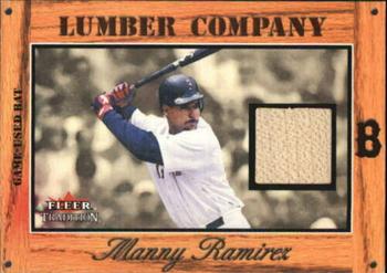 2003 Fleer Tradition - Lumber Company Game-Used Gold #NNO Manny Ramirez Front