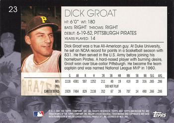 2001 Topps American Pie #23 Dick Groat Back