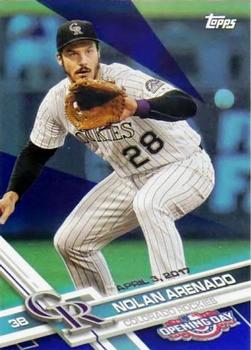 2017 Topps Opening Day - Rainbow Foil Blue #35 Nolan Arenado Front