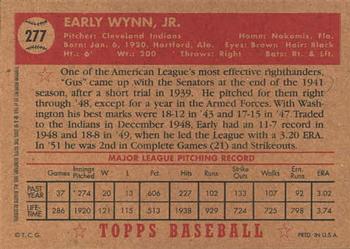2001 Topps Archives #19 Early Wynn Back