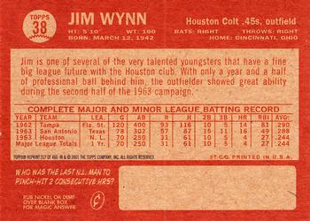 2001 Topps Archives #317 Jim Wynn Back
