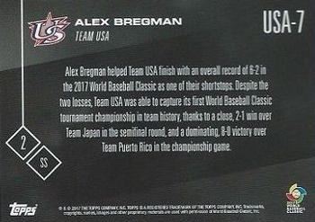 2017 Topps Now World Baseball Classic Team USA #USA-7 Alex Bregman Back