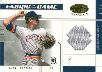 2003 Leaf Certified Materials - Fabric of the Game Base #FG-12 Alan Trammell Front