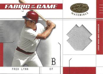 2003 Leaf Certified Materials - Fabric of the Game Base #FG-61 Fred Lynn Front
