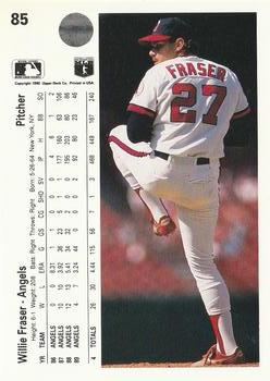 1990 Upper Deck #85 Willie Fraser Back