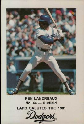 1981 Los Angeles Dodgers Police #NNO Ken Landreaux Front