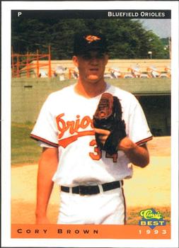 1993 Classic Best Bluefield Orioles #7 Cory Brown Front