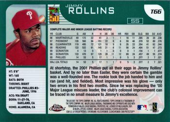 2001 Topps Traded & Rookies - Chrome #T66 Jimmy Rollins Back