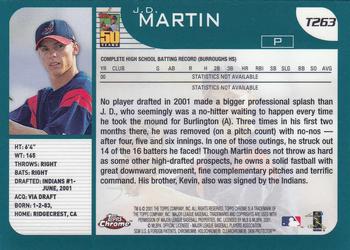 2001 Topps Traded & Rookies - Chrome #T263 J.D. Martin Back