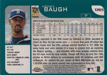 2001 Topps Traded & Rookies - Chrome #T265 Kenny Baugh Back