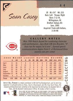2001 Topps Gallery #44 Sean Casey Back