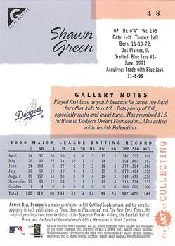 2001 Topps Gallery #48 Shawn Green Back