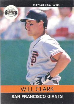 1991 Playball U.S.A. (Unlicensed) #91-3 Will Clark Front