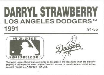 1991 Playball U.S.A. (Unlicensed) #91-55 Darryl Strawberry Back