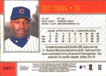 2001 Topps Gold Label #32 Eric Young Back