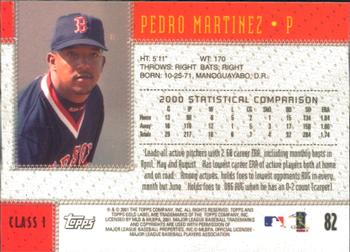 2001 Topps Gold Label #82 Pedro Martinez Back