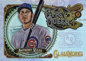 2017 Topps Gypsy Queen - GQ GlassWorks Box Toppers Purple #GW-AR Anthony Rizzo Front