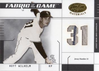2003 Leaf Certified Materials - Fabric of the Game Jersey Number #FG-108 Hoyt Wilhelm Front