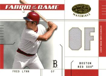 2003 Leaf Certified Materials - Fabric of the Game Position #FG-61 Fred Lynn Front