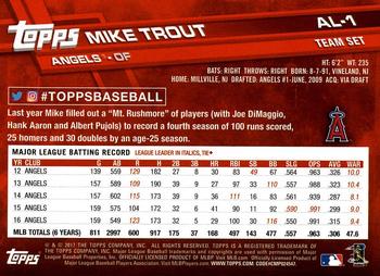 2017 Topps American League Standouts #AL-1 Mike Trout Back