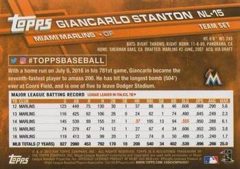2017 Topps National League Standouts #NL-15 Giancarlo Stanton Back