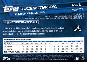 2017 Topps Atlanta Braves #ATL-8 Jace Peterson Back