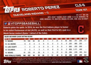 2017 Topps Cleveland Indians #CLE-6 Roberto Perez Back