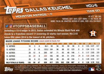 2017 Topps Houston Astros #HOU-6 Dallas Keuchel Back