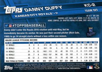 2017 Topps Kansas City Royals #KC-2 Danny Duffy Back