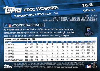 2017 Topps Kansas City Royals #KC-15 Eric Hosmer Back