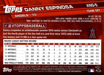 2017 Topps Los Angeles Angels #ANG-5 Danny Espinosa Back