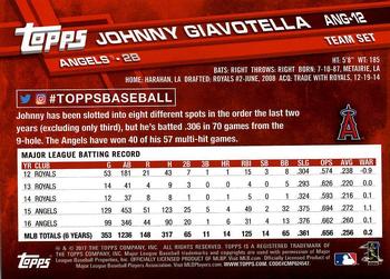 2017 Topps Los Angeles Angels #ANG-12 Johnny Giavotella Back