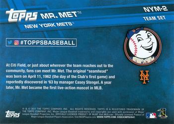 2017 Topps New York Mets #NYM-2 Mr. Met Back